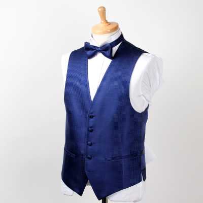 VANNERS-V-009 VANNERS Formal Vest Houndstooth Navy Blue