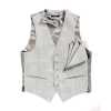 VANNERS-V-29 Vest Made From VANNERS Textile, Polka Dot Pattern, Denim-like Jacquard, Ice Grey