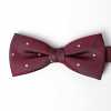 VBF-32 VANNERS Silk Bow Tie Dot Denim Like Wine Red
