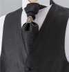 YT-986 Domestic Silk Ascot Tie(Europe Tie Tie) Moss Stitch Pattern Black