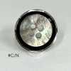 ブライト Button With Natural Shell Wrapped In Brass