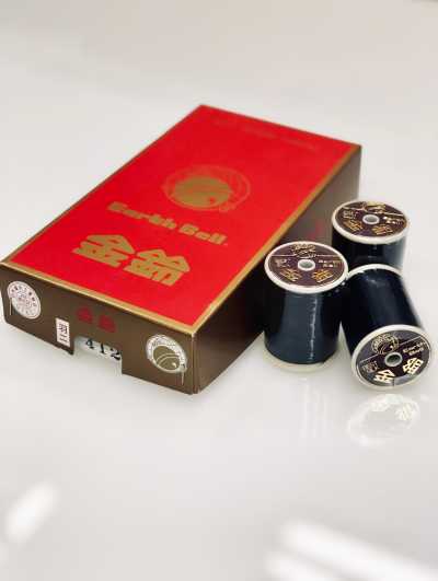 金鈴絹糸 地縫 Hemming Thread For Medium-weight Fabrics, 100% Silk, 400m Spool