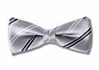 VBF-45 VANNERS Textile Used Bow Tie Silver