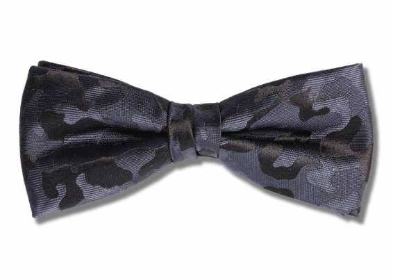 PBF-1 Camouflage-pattern Navy Blue Bow Tie Made With Pentagono Fabric