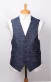 VANNERS-V-042 VANNERS Three-way Textile Vest Glen Plaid Navy Blue