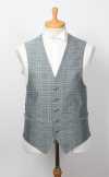 VANNERS-V-043 VANNERS Three-way Textile Vest Glen Plaid Blue Gray