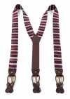 VSR-44 VANNERS Textile Used Suspenders Border Pattern Wine Red
