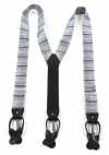 VSR-45 Suspenders Using VANNERS Fabric, Striped, Silver