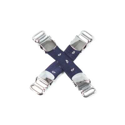 VAB-23 Shirt Garter Made With VANNERS Fabric, Paisley Dot Pattern, Navy Blue