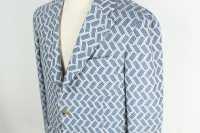 GXPSJ1 Blue Lattice Single Jacket Using Pentagono Textile[Apparel Products] Yamamoto(EXCY) Sub Photo