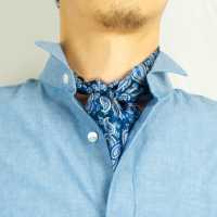 PNC-1 Neckerchief Italy Print Silk Paisley Blue / Wine Red[Formal Accessories] Yamamoto(EXCY) Sub Photo