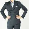 GXPWSJ1 Jersey Double-breasted Suit Gray Twill