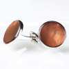 E-11 Color-coated Shell Cufflinks Brown
