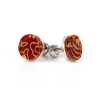 ACU-1 Nishijin-ori Coating Cufflinks Arabesque Phoenix Red