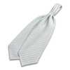 VAS-47 VANNERS Silk Ascot Tie Herringbone Silver