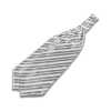 VAS-52 VANNERS Silk Ascot Tie Stripe Silver