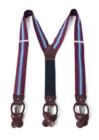 VSR-54 VANNERS Silk Suspenders Striped Wine Red[Formal Accessories] Yamamoto(EXCY) Sub Photo