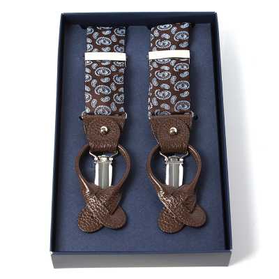 VSR-57 VANNERS Silk Suspenders Paisley Brown