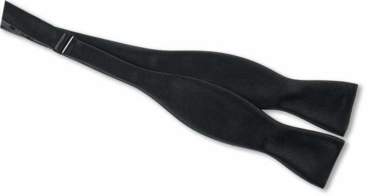 MT-101 Made With Genuine Silk Grosgrain Premium Hand-Tied Bow Tie Black