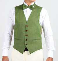 LV-3 Domestic Linen Vest Green[Formal Accessories] Yamamoto(EXCY) Sub Photo