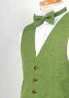 LV-3 Domestic Linen Vest Green