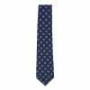 HVN-58 VANNERS Silk Wool Handmade Necktie, Small Pattern, Navy Blue