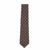 HVN-59 VANNERS Silk Wool Handmade Tie, Small Pattern, Brown
