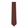 HVN-60 VANNERS Silk Wool Handmade Tie, Small Pattern, Burgundy