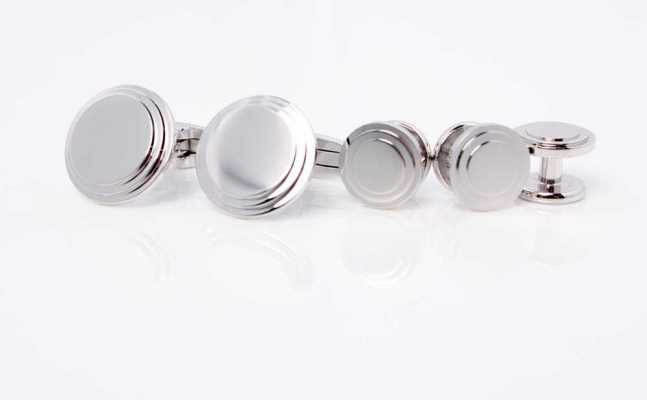 CU925-3G EXCY LEGEND Sterling Silver Cufflinks & Stud Set Staya
