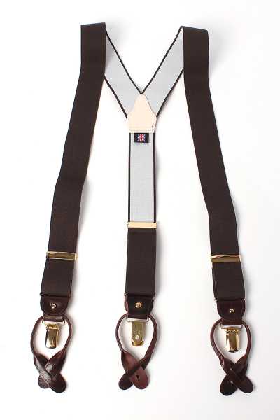 AT-BROWN-XL Albert Thurston Suspenders Brown Elastic XL Size[Formal Accessories] ALBERT THURSTON Sub Photo