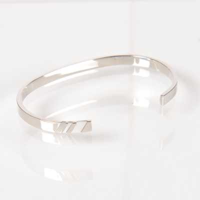BR-3 Made In Japan Bracelet, Regimental, White, White Mother-of-Pearl