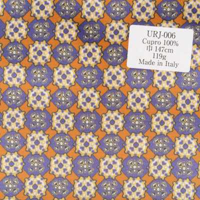 URJ-006 Made In Italy Cupro 100% Printed Lining, Komon Pattern