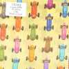 URJ-043 Made In Italy Cupro 100% Printed Lining, Yellow Classic Car Pattern