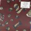 URJ-048 Made In Italy Cupra 100% Printed Lining Tailoring Tools And Button Patterns Wine Red