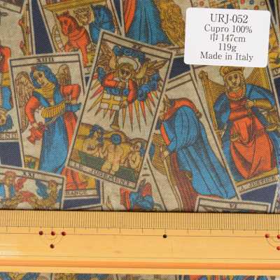 URJ-052 Made In Italy Cupra 100% Printed Lining Pop Card Pattern TCS Sub Photo