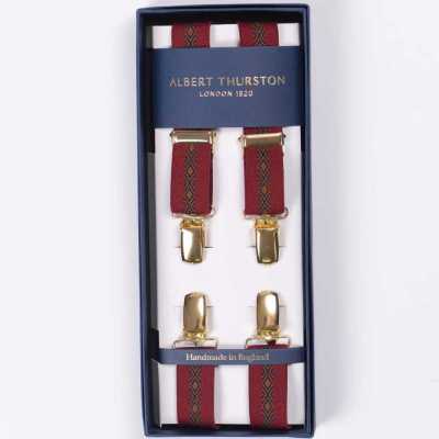 ATX-2595 Albert Thurston Suspenders, 4-point X- Brace Clip Closure, 25mm Elastic (Elastic Band)[Formal Accessories] ALBERT THURSTON Sub Photo