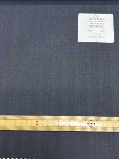 3MV0186 MIYUKI Standard Collection ETERNALS (Eternals) MERINO OPTIMO Wool 100% Navy Herringbone