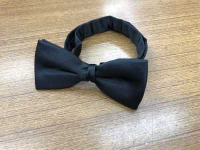 VBF-BK Bow Tie Made With VANNERS Fabric Black Satin
