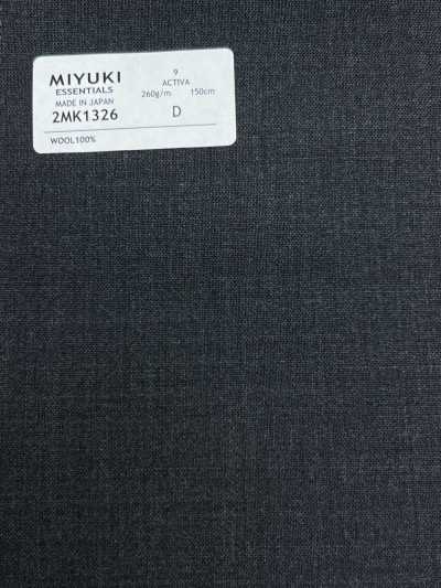 2MK1326 26SS Miyuki Fabric MIYUKI Essentials ESSENTIALS ACTIVA Charcoal Gray Plain