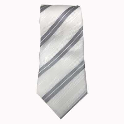 NE-404 Nishijin-ori White Stripe Necktie
