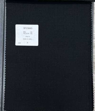 9PC0065 Wool Polyester 10-Month Fabric Black