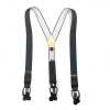 SR-GREY SR-GREY Suspenders EXCY Braces Gray Solid 2-in-1 35mm Elastic