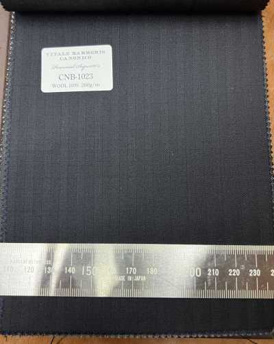 CNB1023 CANONICO Standard Super110's PERENNIAL Dark Navy Shadow Stripe