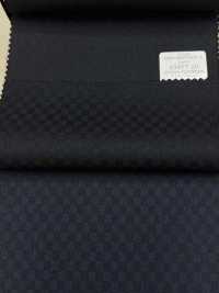 49457 LUSTRE Stretch Wool Polyester Dobby Pattern 3 Color Variations Block Check[Textile] Kunishima Co., Ltd. Sub Photo