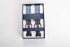 AT-2675/2 ALBERT THURSTON Suspenders, Fine Tie Pattern, Sax Blue Base, Elastic, 35mm