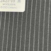 02421-10 25SS BEST SELECTION [traditional Fabric] Chalk Stripe Black[Textile] Kunishima Co., Ltd. Sub Photo