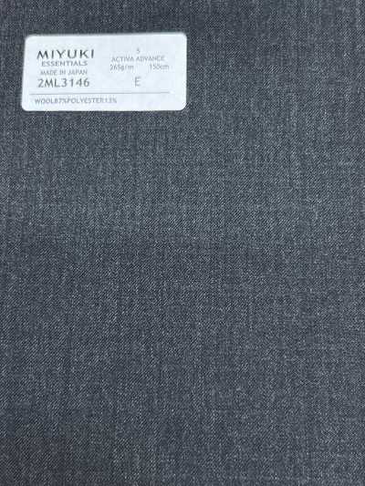 2ML3146 26SS MIYUKI Fabric MIYUKI Essentials ACTIVA ADVANCE Charcoal Gray Plain
