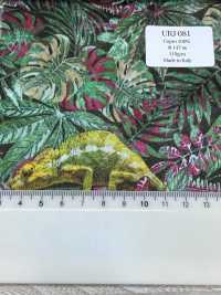 URJ-081 Made In Italy 100% Cupra Printed Lining Chameleon Green X Pink TCS Sub Photo