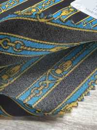 URJ-089 Made In Italy 100% Cupra Printed Lining Zipper Blue TCS Sub Photo