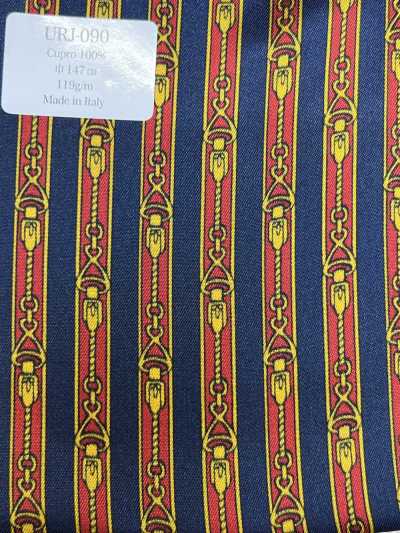 URJ-090 Made In Italy 100% Cupro Printed Lining Zipper Red